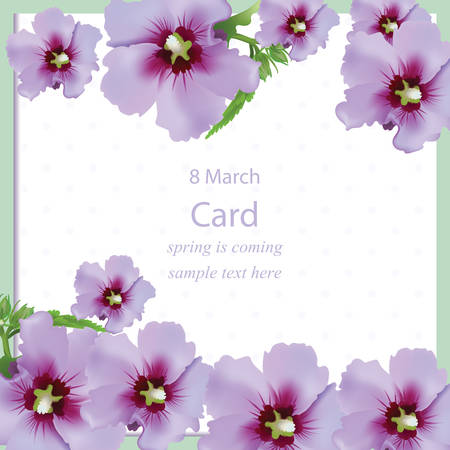 Spring flowers bouquet card backgroundのイラスト素材