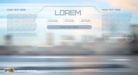 Blurred street view background Vector illustration for mockup, posters, print. Place for text or logoのイラスト素材