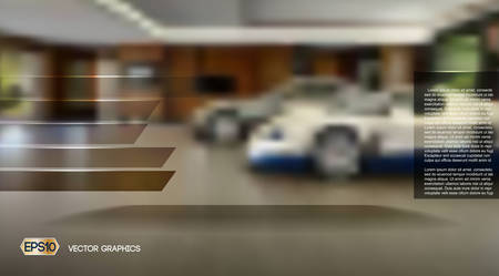 Blurred interior background Vector illustration for infographics, mockup, posters, print, Place for textのイラスト素材