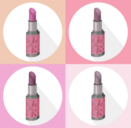 Lipstick colorful set collection icons template vectorのイラスト素材