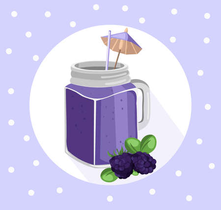 Orange smoothie vector. Fresh drink retro style backgroundsのイラスト素材