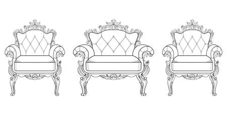 Armchair furniture illustration.のイラスト素材