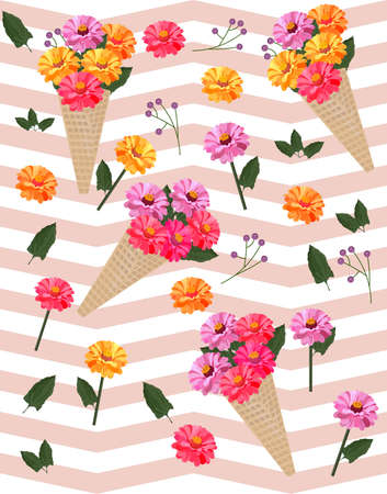 Flowers carnation pattern.