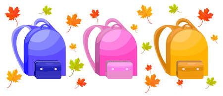 School bags set.のイラスト素材