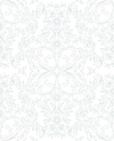 Royal victorian pattern ornament. Vector Rich rococo backgrounds. Pale lavender colors