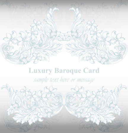 Luxury invitation card Vector. Royal victorian pattern ornament. Rich rococo backgroundsのイラスト素材