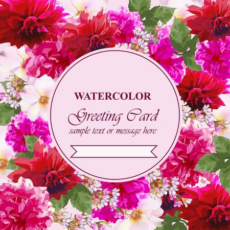 Vintage colorful greeting cardのイラスト素材