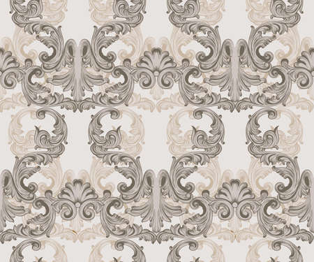 Classic pattern ornament Vector. Luxury background for invitations, ceremony, events. Royal victorian texture. Rich elegant backgrounds. Brown colorsのイラスト素材