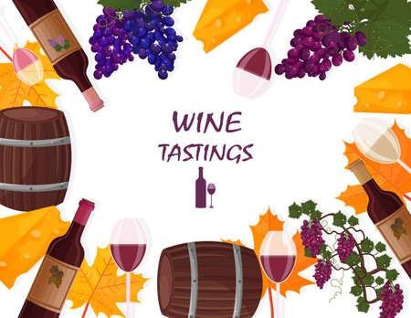 Wine tasting cardのイラスト素材