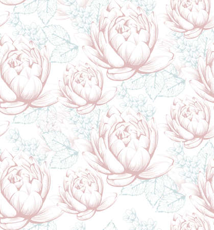 Vintage floral pattern background Vector illustration decorのイラスト素材