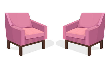 Colorful Chairs set Vector. Modern upholstery collection designsの写真素材
