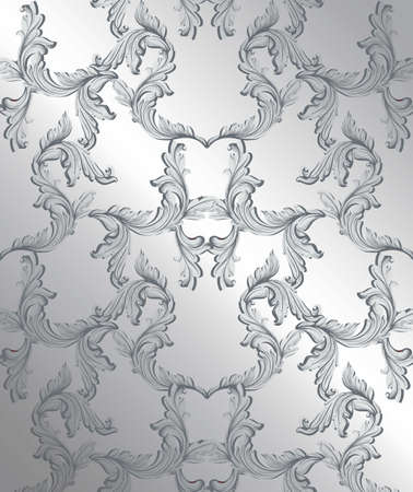 Baroque pattern decor for invitation, wedding, greeting cards. Vector illustrationのイラスト素材