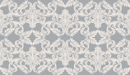 Baroque pattern decor for invitation, wedding, greeting cards. Vector illustrationsのイラスト素材