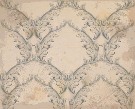 Baroque pattern grunge pattern design.のイラスト素材