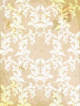 Baroque pattern grunge pattern design.のイラスト素材
