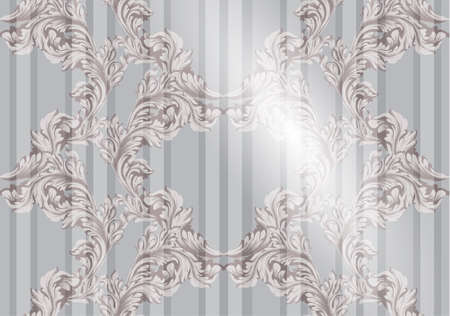 Vector Baroque ornament pattern. Old paper background. Vintage decor soft fabric texturesのイラスト素材