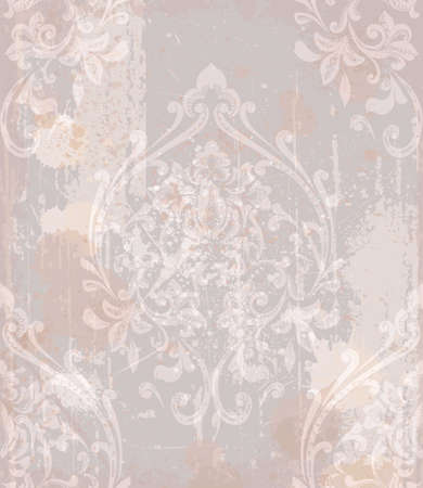 Damask pattern antique decor Vector illustration. Texture designのイラスト素材