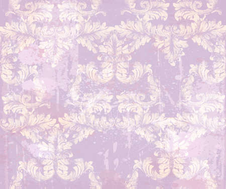 Vintage Damask pattern antique ornament Vector illustration. Texture design decorsのイラスト素材