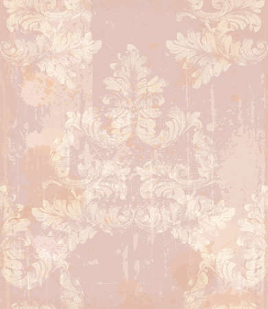 Vintage Damask pattern antique ornament Vector illustration. Texture design decorsのイラスト素材