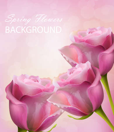 Watercolor roses Vector card. Happy Women day illustrationsのイラスト素材