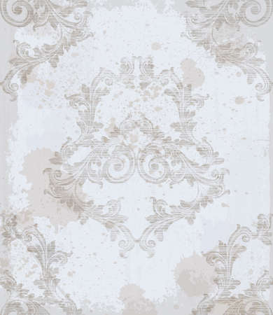 Damask pattern old ornament decor Vector illustration. Texture designsのイラスト素材
