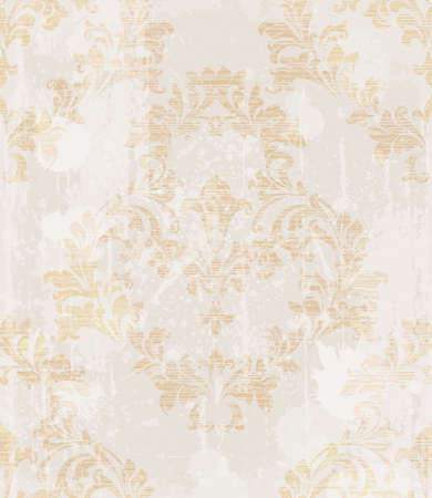 Baroque pattern vintage background Vector. Ornamented texture design. Original textile decorsのイラスト素材