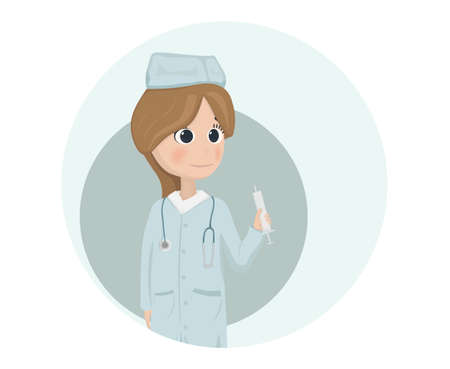 Woman doctor or nurseのイラスト素材
