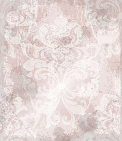 Vintage Baroque pattern background Vector. Ornamented texture luxury designs. Royal textile decorのイラスト素材