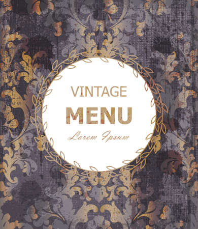 Vintage Baroque style background Vector. Luxury Delicate Classic ornament. Royal Victorian decorsのイラスト素材