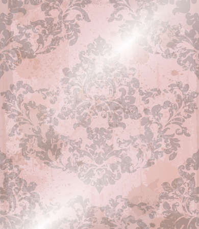 Vintage baroque pattern texture ornament Vector. Old effect style decorsのイラスト素材