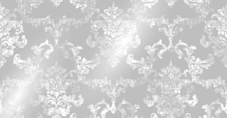 Rococo pattern texture Vector. Floral ornament decoration. Royal ements. Victorian engraved retro...