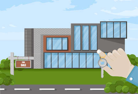 Hand holding keys house for saleのイラスト素材