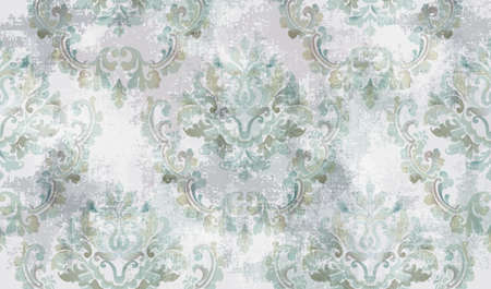 Baroque texture pattern Vector. Floral ornament decoration. Victorian engraved retro design. Vintage fabric decors. Luxury fabricのイラスト素材
