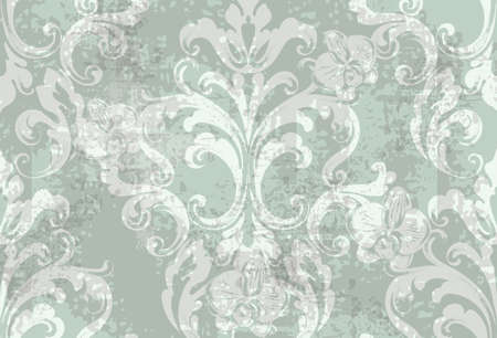 Floral texture pattern Vector. Floral ornament decoration. Victorian engraved retro design. Vintage fabric decors. Luxury fabricのイラスト素材