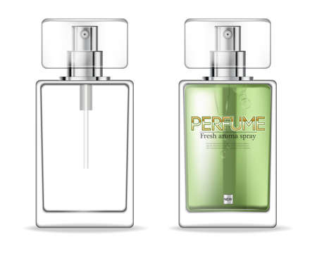 Perfume bottles template  realisticのイラスト素材