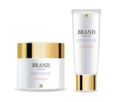 Cosmetics cream moisturizer isolated  realistic.のイラスト素材