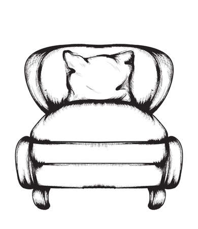 Rich baroque armchair Vector. Retro style furniture. Vintage designsのイラスト素材