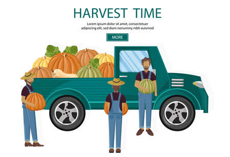 Farmers harvest vanのイラスト素材