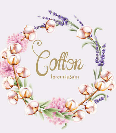 Wild forest fruits wreath bouquet cardのイラスト素材