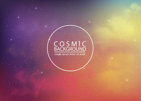 Cosmic  with abstract colorsのイラスト素材