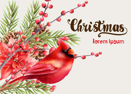Christmas greeting cardのイラスト素材