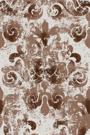 Elegant design in royal style. Floral and swirl element. Baroque textureのイラスト素材