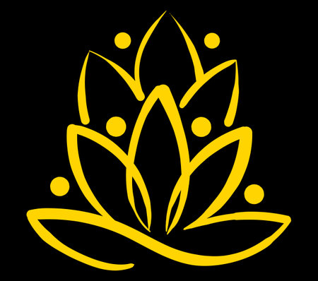 Composition of an abstract hindi water lily flowerのイラスト素材