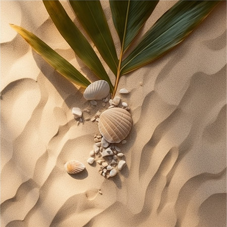 Sand texture close up beach background template generated by AIの素材