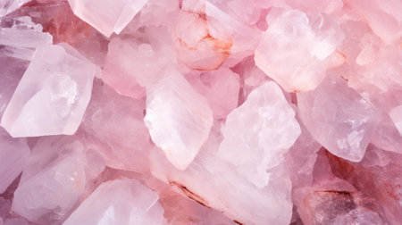 background of pink quartz crystals. macro. selective focus. nature.の素材