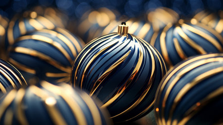 Christmas baubles, 3d render of christmas decoration.の素材