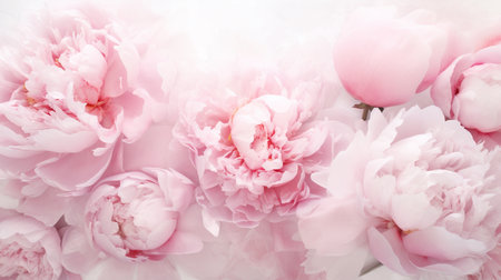 pink peony flower on white background, valentine conceptの素材