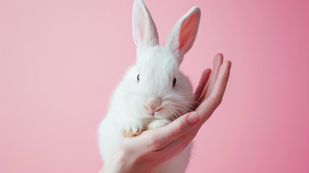 Postcard with easter bunny minimalismの素材