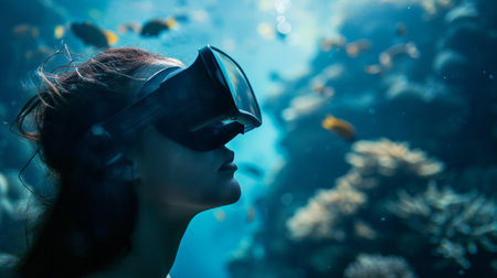 Innovative VR gsasses designed for exploring underwater worldsの素材