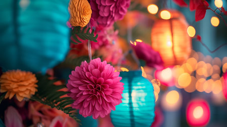 Colourful summer decorations partyの素材